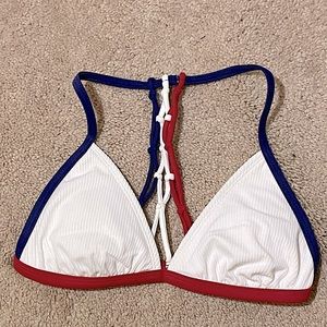 RED WHITE AND BLUE BIKINI TOP